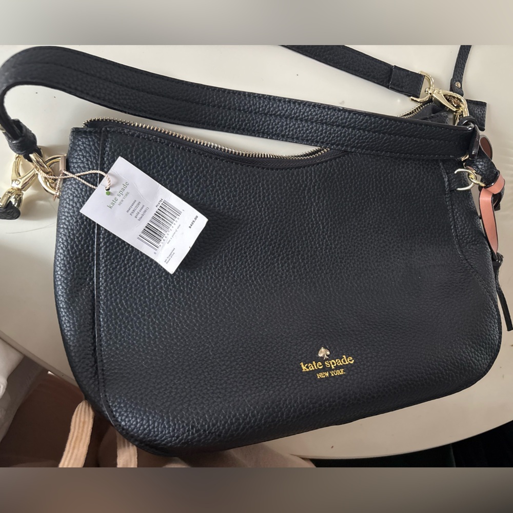 Kate Spade Black Pebbled Crossbody Bag NWT